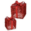 6" & 8" Red Metal Gift Box Set