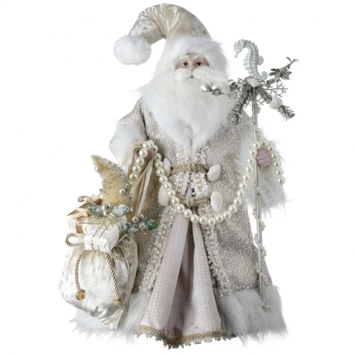 18" Ivory Seashore Santa With Treasure Bag 1 18" Ivory Seashore Santa With Treasure Bag