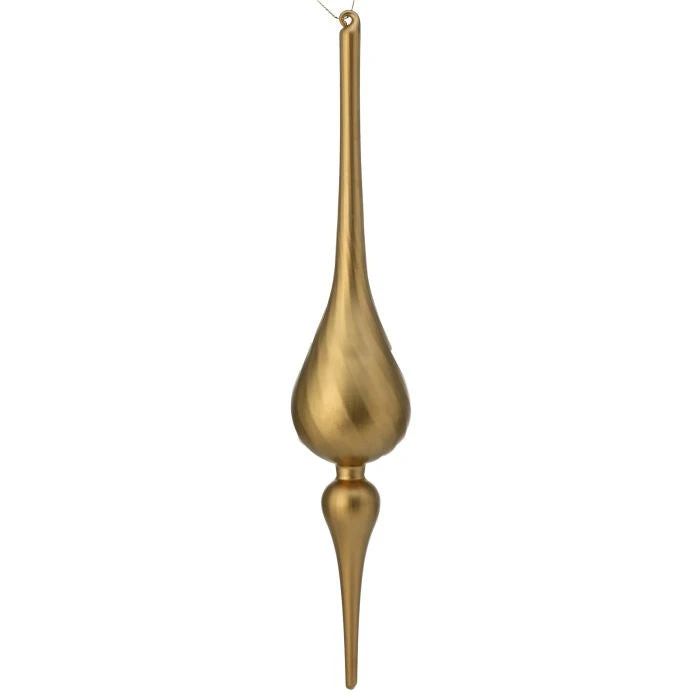 15" Matte Gold Finial Set Of 2 1 15" Matte Gold Finial Set Of 2