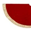 48" Red & Gold Trim Velvet Tree Skirt