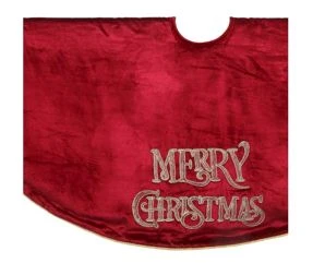 52" Red Merry Christmas Tree Skirt 1 52" Red Merry Christmas Tree Skirt