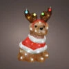 14"" Festive Acrylic Dog With 40 LED Lights