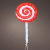 2.5 FT Red Lollipop Swirl Acrylic Outdoor 60LED