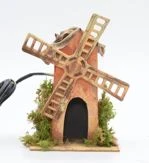 5.5" X 5" X 7" Orange Windmill Nativity Accessory