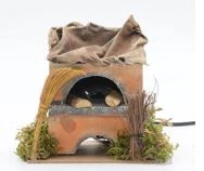 6" Orange Working Oven Nativity Accessory