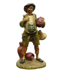 12" Peasant Man With Jugs