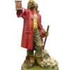 12" Peasant Man With Lantern Figurine