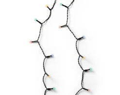 60 FT 240 LED Multicolor Light Black Wire 8 Function Twinkle Battery Operated