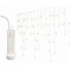 23 FT Warm White 192 LED Icicle 8 Function Twinkle Battery Operated