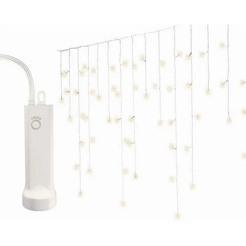 23 FT Warm White 192 LED Icicle 8 Function Twinkle Battery Operated 1 23 FT Warm White 192 LED Icicle 8 Function Twinkle Battery Operated