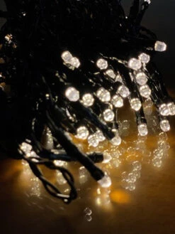 24 FT 96 LED Warm White Black Wire 8 Function Twinkle Battery Operated -Christmas Decoration Shop 8717427545855WEB