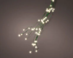 8 FT Warm White Tree Bunch Micro 832 LED Lights With Green Wire