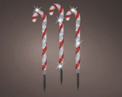 2 FT 90 LED Cool White Acrylic Outdoor Candy Canes 120V