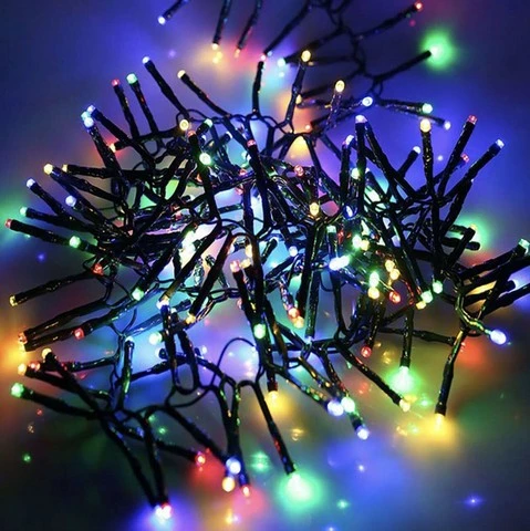 16 FT Cluster Starter Set Multicolor With 1 String Of 500 LED Lights 1 16 FT Cluster Starter Set Multicolor With 1 String Of 500 LED Lights