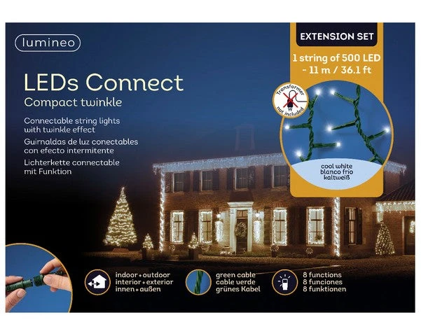 36 FT Compact Extension Set Cool White With 1 String Of 500 LED Lights 4 36 FT Compact Extension Set Cool White With 1 String Of 500 LED Lights - Image 4