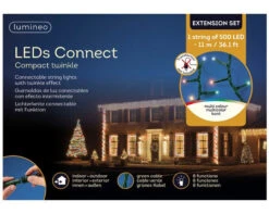 36 FT Compact Extension Set Multi With 1 String Of 500 LED Lights -Christmas Decoration Shop 8718533974027WEB