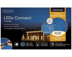 4 FT X 6 FT Starter Set Warm White Net With 200 LED Lights -Christmas Decoration Shop 8718533976786WEB