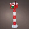 3 FT 60 LED Cool White Battery Operated Outdoor Red Mailbox Acrylic