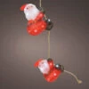 32" 30 LED Cool White Battery Operated Outdoor Santa On Rope Acrylic
