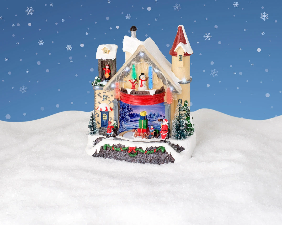 11.5" LED Scenery Stage With Snow 1 11.5" LED Scenery Stage With Snow