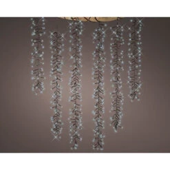 39 FT Cascade Starter Set Cool White With 6 Strings 480 LED Lights Transformer