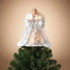 14" White & Silver Angel Tree Topper