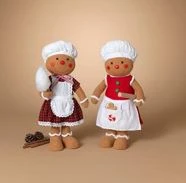 19.5" Holiday Gingerbread Set Of 2