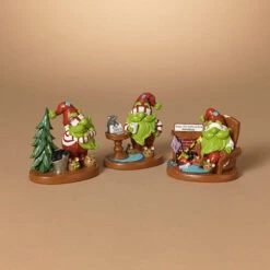 6" Grumpy Holiday Gnome Assorted Set Of 3