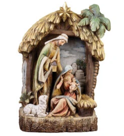 15.5" Holy Family In Creche