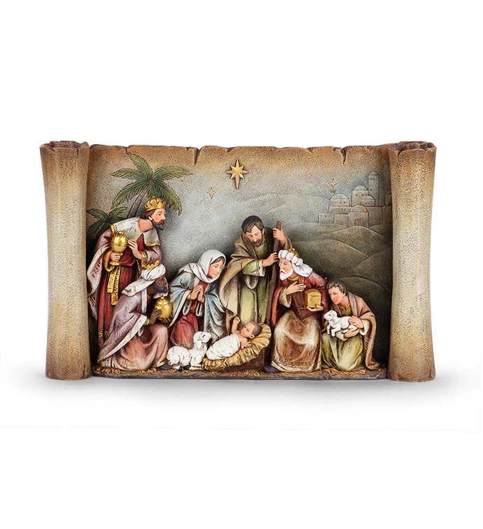 10" Nativity Scroll Scene 1 10" Nativity Scroll Scene