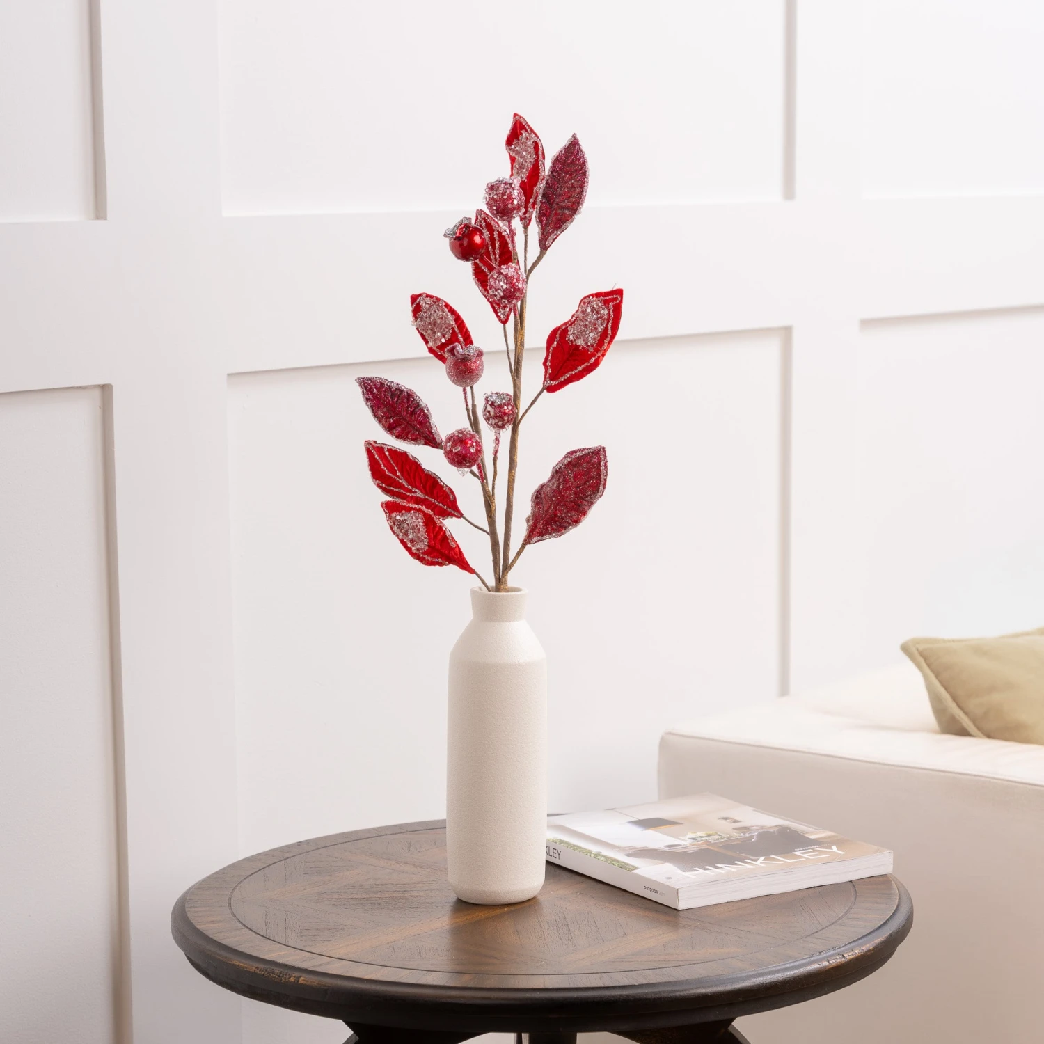 30" Icy Mini Pomegranate Leaf Spray Set Of 6 3 30" Icy Mini Pomegranate Leaf Spray Set Of 6 - Image 3